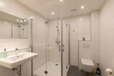 Ein Badezimmer in der Unterkunft Wohnung 2 Strandbrise