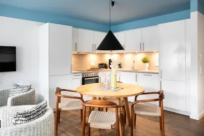 Küche/Küchenzeile in der Unterkunft Seehuus Duhnen Apartments