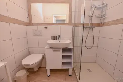Ein Badezimmer in der Unterkunft Haus 
