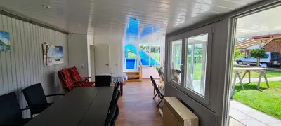 Ein Sitzbereich in der Unterkunft Ferienwohnung Sabrina
