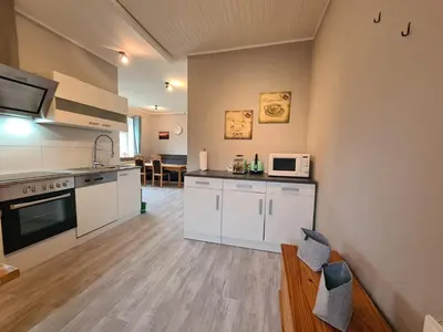 Küche/Küchenzeile in der Unterkunft Ferienwohnung Sabrina