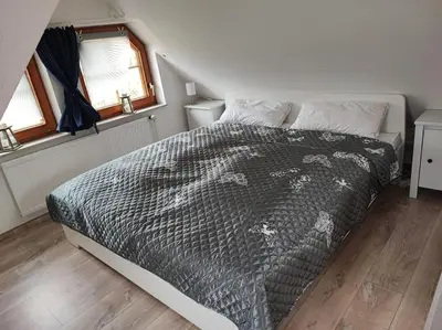 Ein Bett oder Betten in einem Zimmer der Unterkunft Haus Frieda