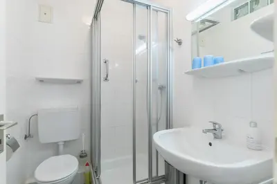 Ein Badezimmer in der Unterkunft 