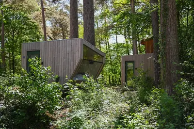 Ein Garten an der Unterkunft Sleep Space 2 - Green Tiny Spot Cuxhaven Wernerwald