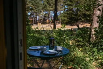 Ein Garten an der Unterkunft Sleep Space 1 - Green Tiny Spot Cuxhaven Wernerwald