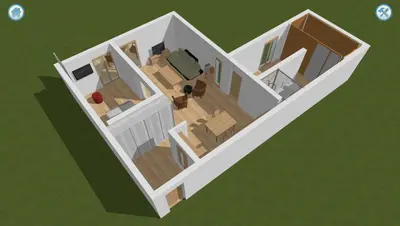 Grundriss der Unterkunft Appartment Moin im Deichgraf
