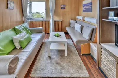 Ein Sitzbereich in der Unterkunft Terrassenhaus, FeWo 76