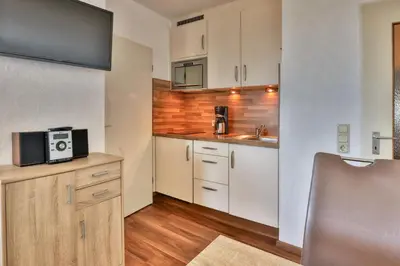 Küche/Küchenzeile in der Unterkunft Terrassenhaus, FeWo 88
