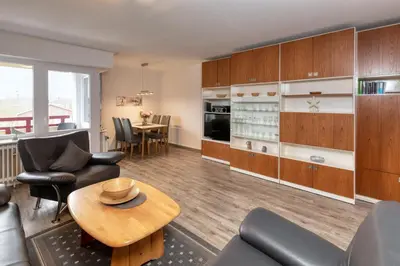 Küche/Küchenzeile in der Unterkunft Terrassenhaus, FeWo 55
