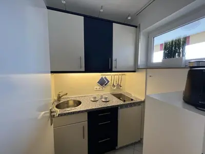 Küche/Küchenzeile in der Unterkunft Terrassenhaus, FeWo 41