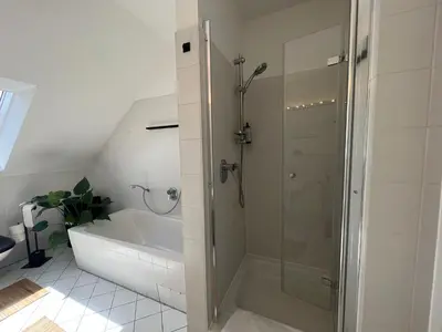 Ein Badezimmer in der Unterkunft Luxuriöse Penthaus Wohnung in Cuxhaven # Cosiness Company