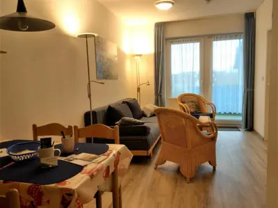 Ein Sitzbereich in der Unterkunft Amrum 19