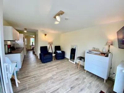 Küche/Küchenzeile in der Unterkunft Am Oland 11 Bungalow