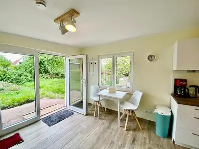 Küche/Küchenzeile in der Unterkunft Am Oland 11 Bungalow