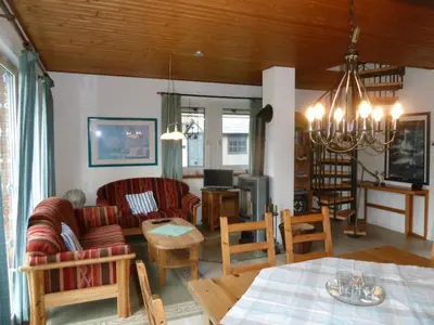 Ein Sitzbereich in der Unterkunft Gundi's Ferienhaus