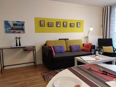 Ein Sitzbereich in der Unterkunft de Dang