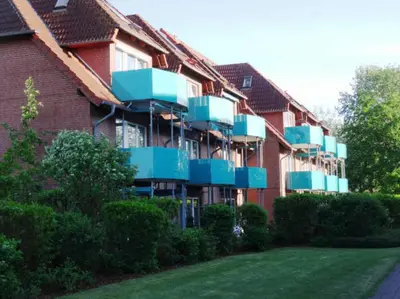 Das Gebäude in dem sich die Ferienwohnung befindet