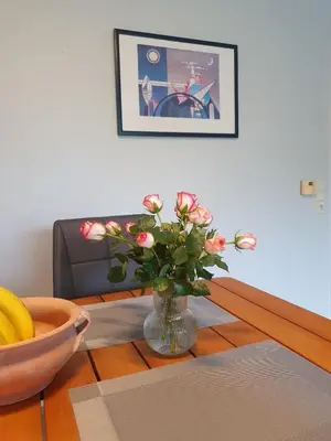 Ein Sitzbereich in der Unterkunft Mövenschiss