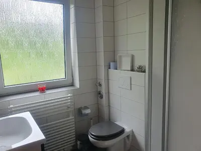 Ein Badezimmer in der Unterkunft Mövenschiss