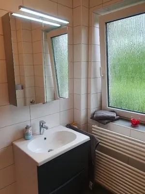 Ein Badezimmer in der Unterkunft Mövenschiss