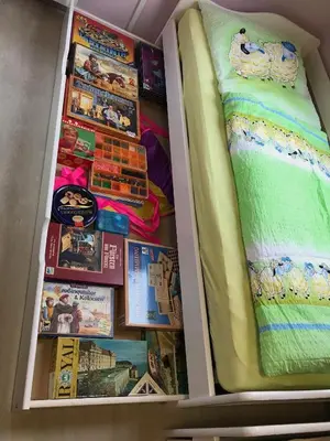 Ein Bett oder Betten in einem Zimmer der Unterkunft Bezaubernde Ferien-Doppelhaushälfte für Familien bis 4 Personen