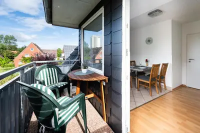 Ein Balkon oder eine Terrasse in der Unterkunft Antje