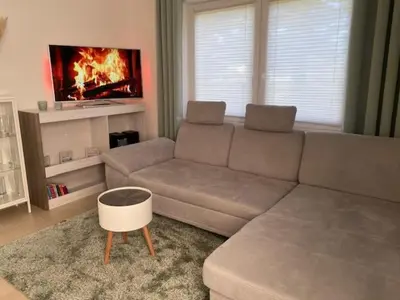Ein Sitzbereich in der Unterkunft Ferienhaus Damian