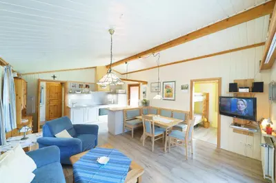 Küche/Küchenzeile in der Unterkunft Ferienhaus Strandkorb