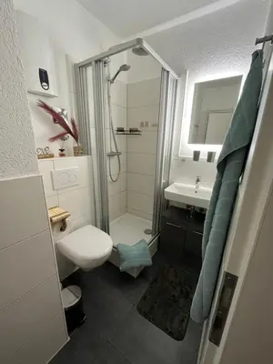 Ein Badezimmer in der Unterkunft Ferienwohnung Watt un Leev in direkter Strand & Citynähe von Büsum