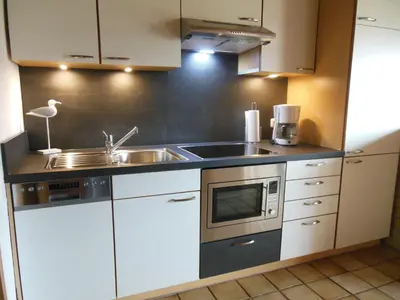 Küche/Küchenzeile in der Unterkunft Ferienwohnung im Ferienhaus Kästner