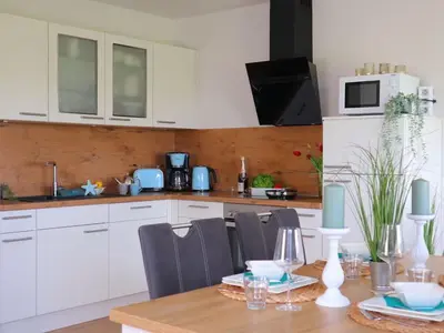 Küche/Küchenzeile in der Unterkunft Ferienhaus Lee