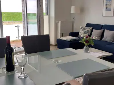 Ein Sitzbereich in der Unterkunft de stielitsch