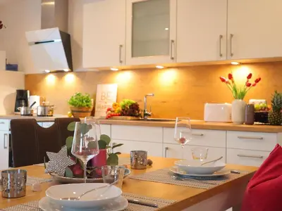 Küche/Küchenzeile in der Unterkunft Ferienwohnung Wat Mutt