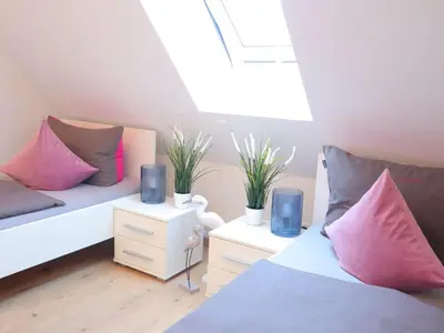 Ein Sitzbereich in der Unterkunft Ferienwohnung Dat Mutt