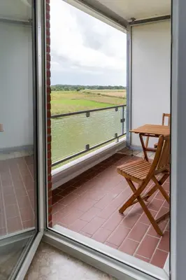 Ein Balkon oder eine Terrasse in der Unterkunft Vogelsand - 328