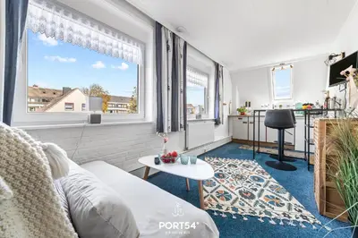 Ein Sitzbereich in der Unterkunft Ferienwohnung Hausboot an der Lagune Kombüse Büsum