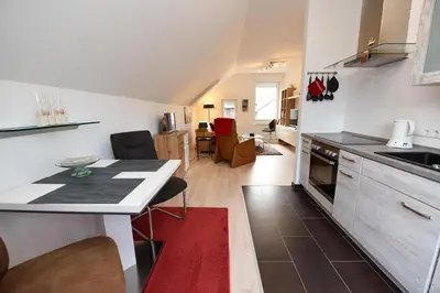 Küche/Küchenzeile in der Unterkunft Haus 4Muscheln Appartement 4M2