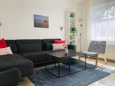 Ein Sitzbereich in der Unterkunft Haus Bremen Whg 1