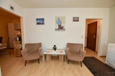 Ein Sitzbereich in der Unterkunft Haus 