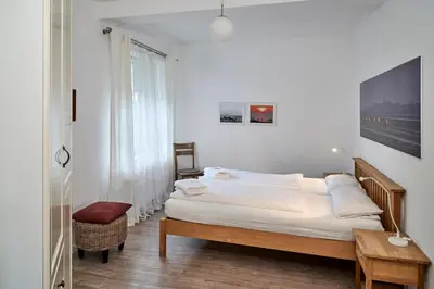 Ein Bett oder Betten in einem Zimmer der Unterkunft Küstenheide