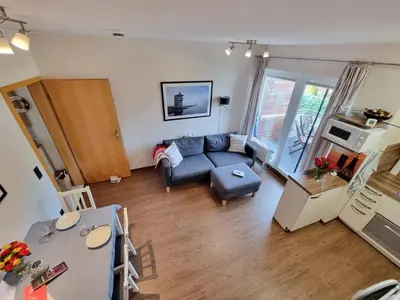 Ein Sitzbereich in der Unterkunft Nordheimstraße 150 Wohnung 6