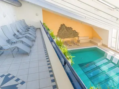 Der Swimmingpool an oder in der Nähe von Moderne strandnahe Fewo inkl Pool, Sauna, Whirlpool & Strandkorb - 235