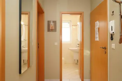 Ein Badezimmer in der Unterkunft Kurpark Domizil 4