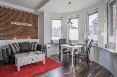Ein Sitzbereich in der Unterkunft Haus Wellen und Meer Apartment 1