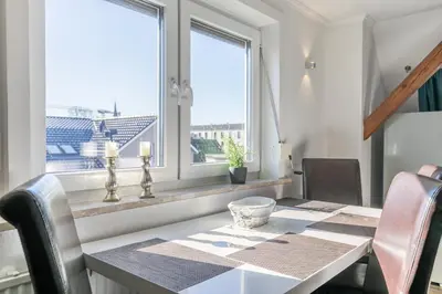 Ein Sitzbereich in der Unterkunft Haus Wellen und Meer Apartment 5
