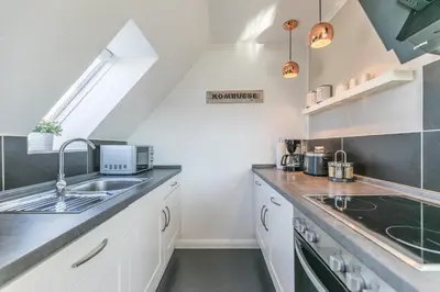 Küche/Küchenzeile in der Unterkunft Haus Wellen und Meer Apartment 5