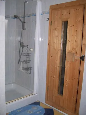 Ein Badezimmer in der Unterkunft Ferienhaus Deichblick