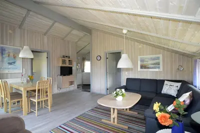 Ein Sitzbereich in der Unterkunft Ferienhaus Stüven