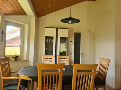 Ein Sitzbereich in der Unterkunft Ferienhaus Trio