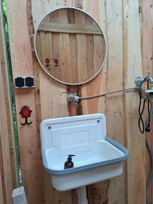 Ein Badezimmer in der Unterkunft Sternenhof Wingst